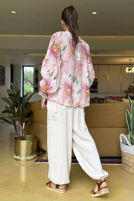 Sa Caleta Anemone Bubble Blouse Pinks /5 =